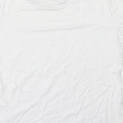 Womens UK Size 14 mona White Basic T-Shirt