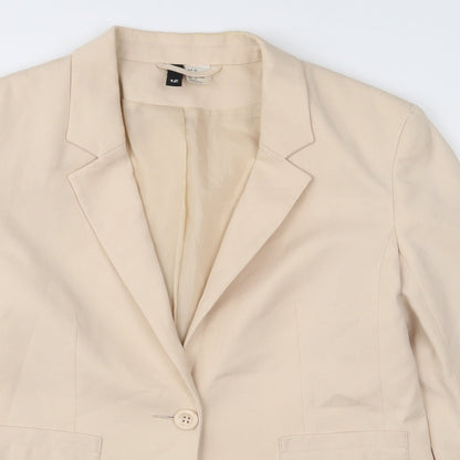 Divided Womens Beige   Jacket Suit Jacket Size 12