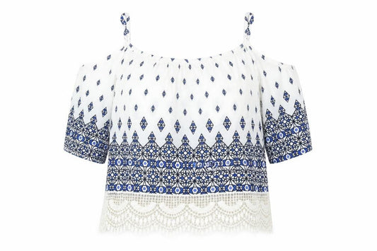Womens UK Size 6 Divided by H&M White Basic Blouse