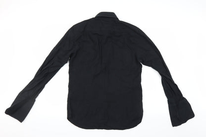dreamweaver Mens Black    Button-Up Size 14