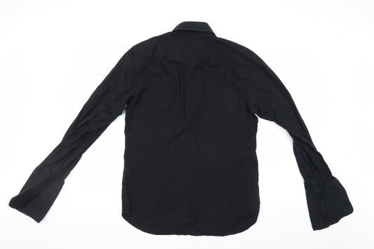 dreamweaver Mens Black    Button-Up Size 14