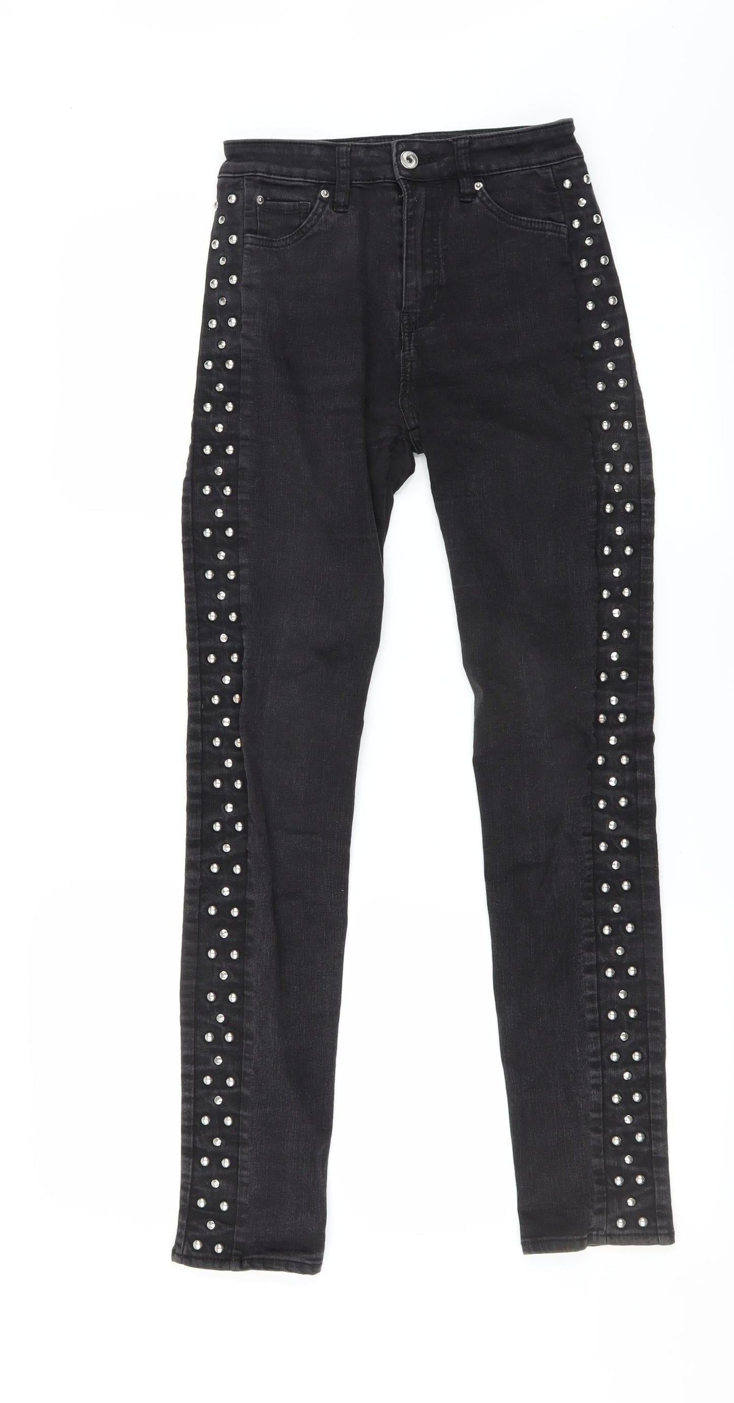 Womens UK Size 8 H&M Extra-Slim Fit Skinny Black Jeans