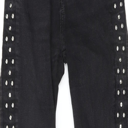 Womens UK Size 8 H&M Extra-Slim Fit Skinny Black Jeans