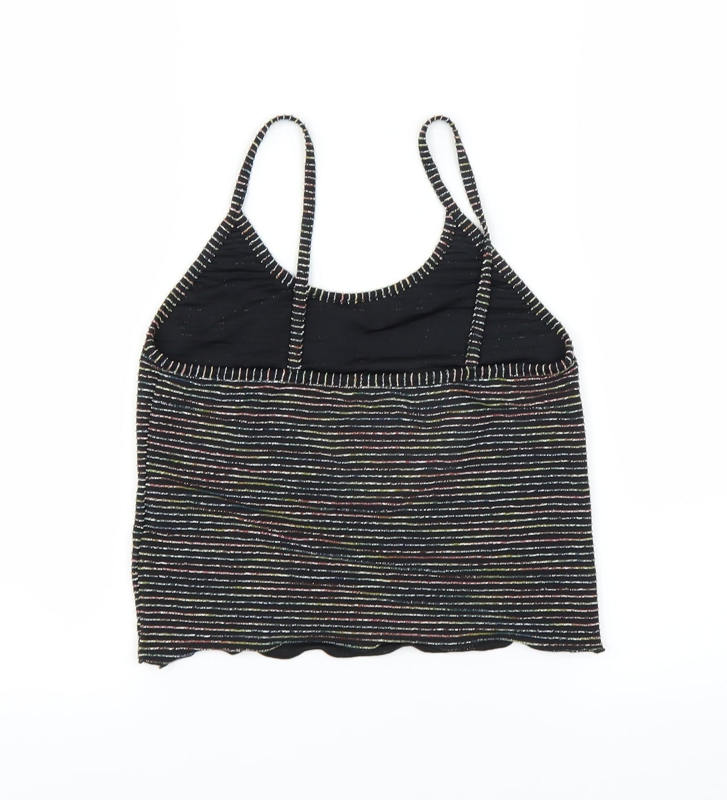 Womens UK Size L Light before Dark Black Cropped Tank