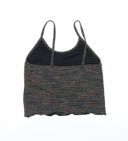 Womens UK Size L Light before Dark Black Cropped Tank