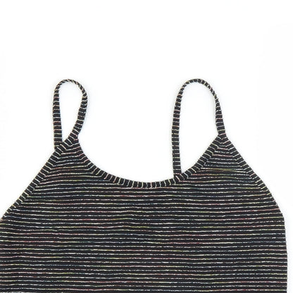 Womens UK Size L Light before Dark Black Cropped Tank