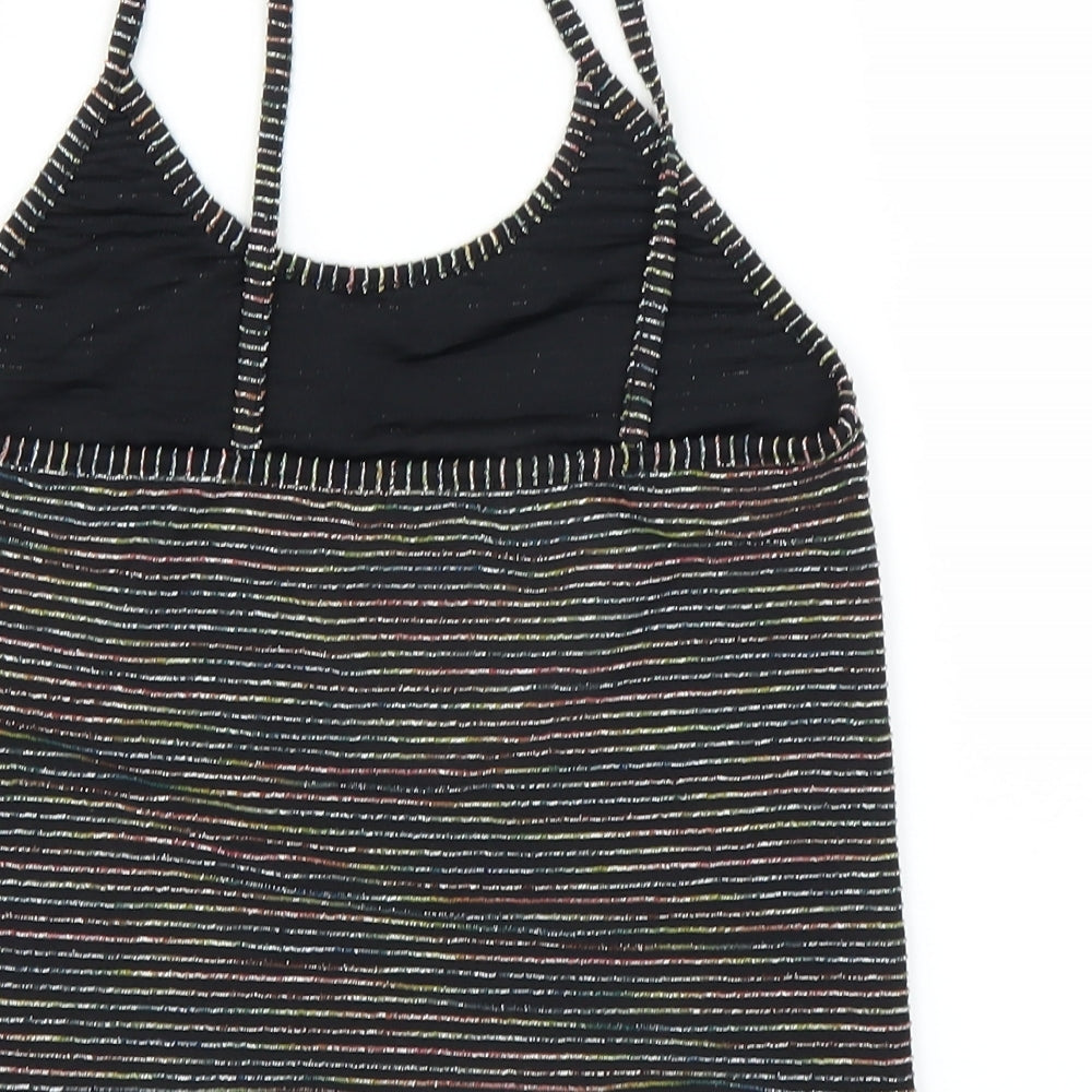 Womens UK Size L Light before Dark Black Cropped Tank