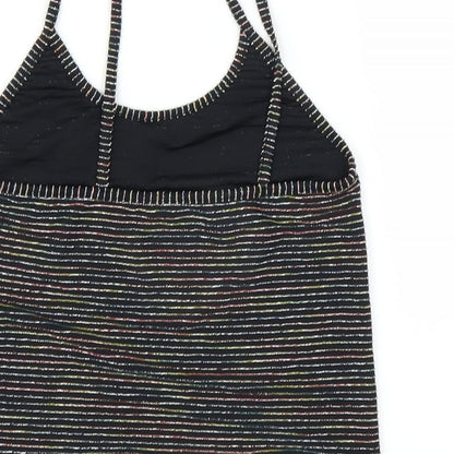 Womens UK Size L Light before Dark Black Cropped Tank
