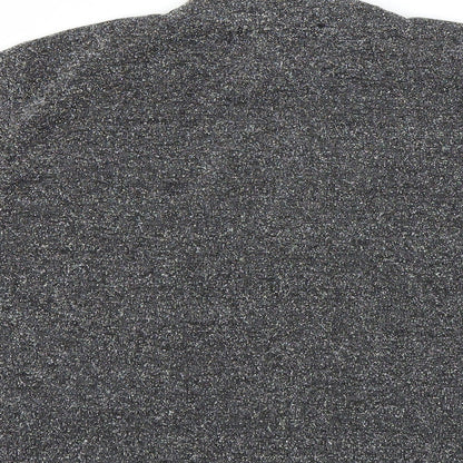 Womens UK Size S Cooperative Black Cropped T-Shirt