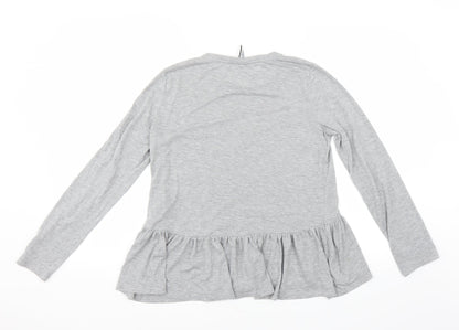 Womens UK Size 10 Nocozo Grey Basic Blouse