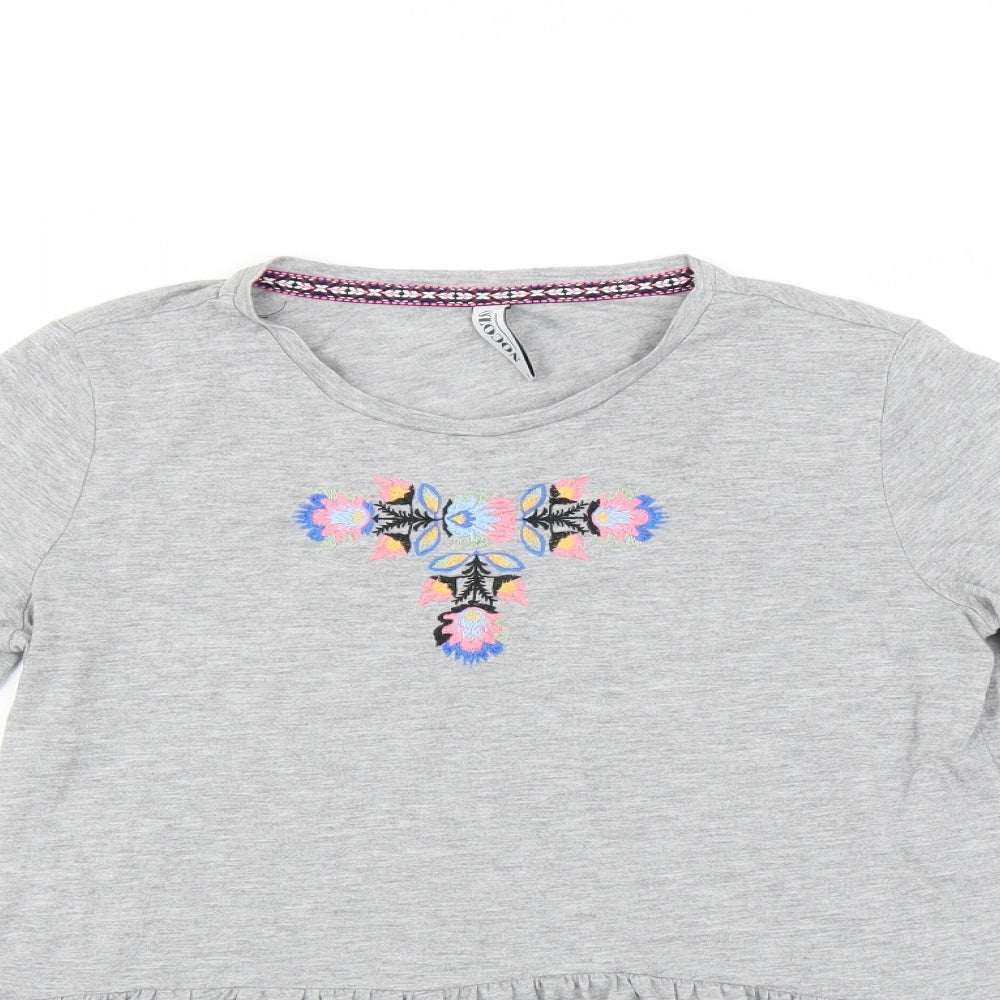 Womens UK Size 10 Nocozo Grey Basic Blouse