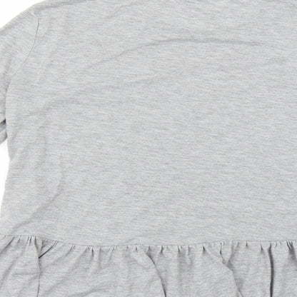 Womens UK Size 10 Nocozo Grey Basic Blouse