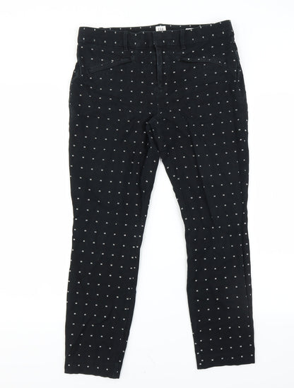 Womens UK Size 8 Gap Regular Fit  Black Trousers