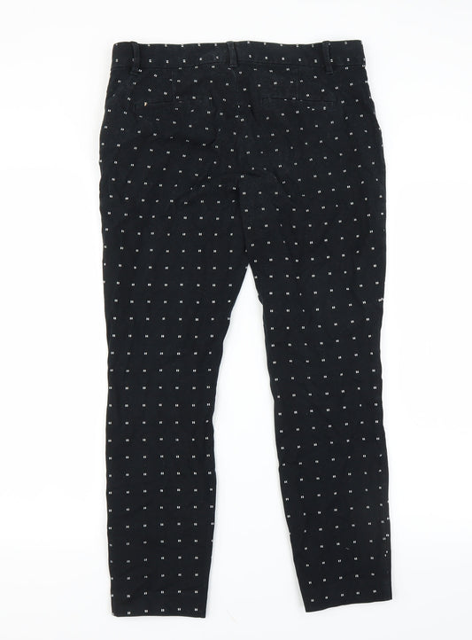 Gap Womens Black Geometric  Trousers  Size 8 L27 in