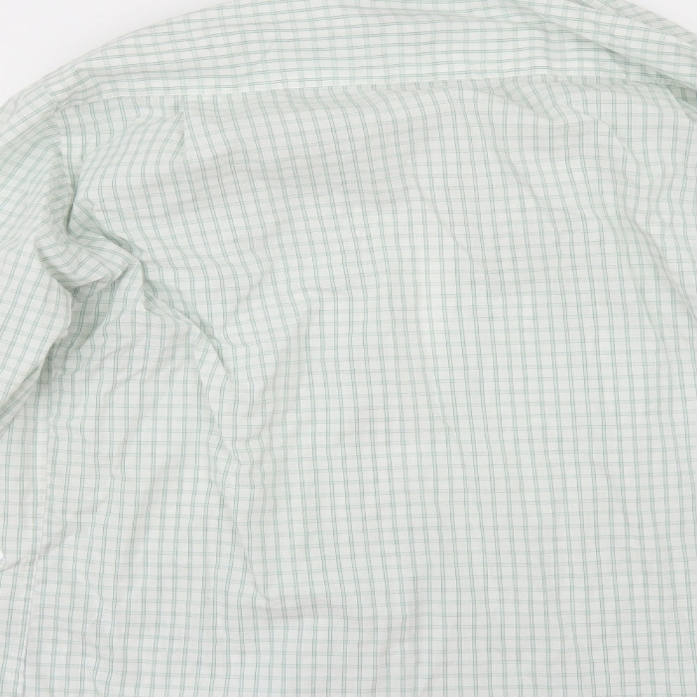 Taylor & Wright Mens White Check   Button-Up Size 15