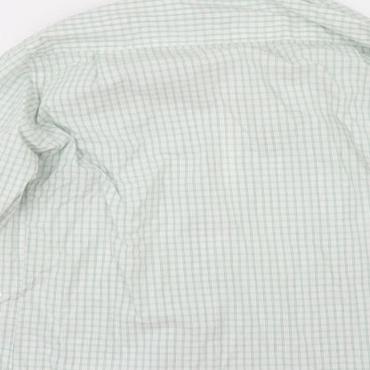 Taylor & Wright Mens White Check   Button-Up Size 15