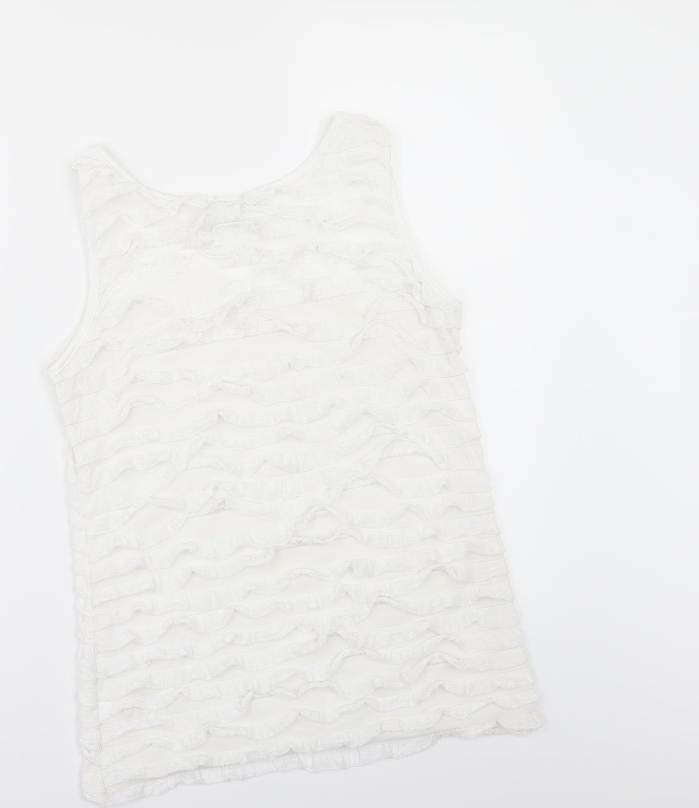 Womens UK Size 14 NEXT White Tunic T-Shirt