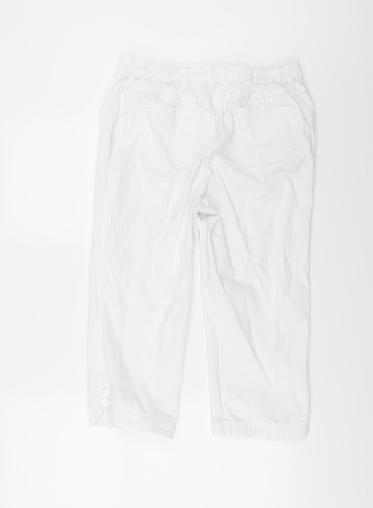 BM Womens White  Denim Cropped Jeans Size 12
