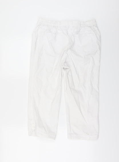 BM Womens White  Denim Cropped Jeans Size 12