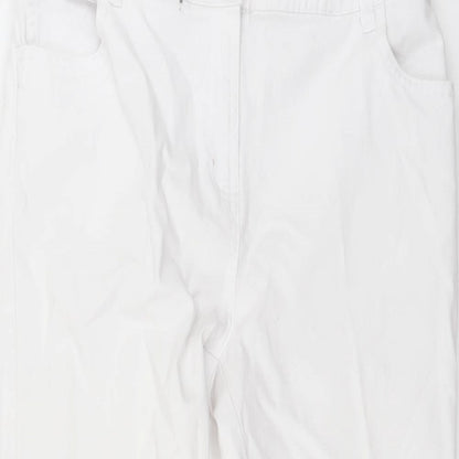 BM Womens White  Denim Cropped Jeans Size 12