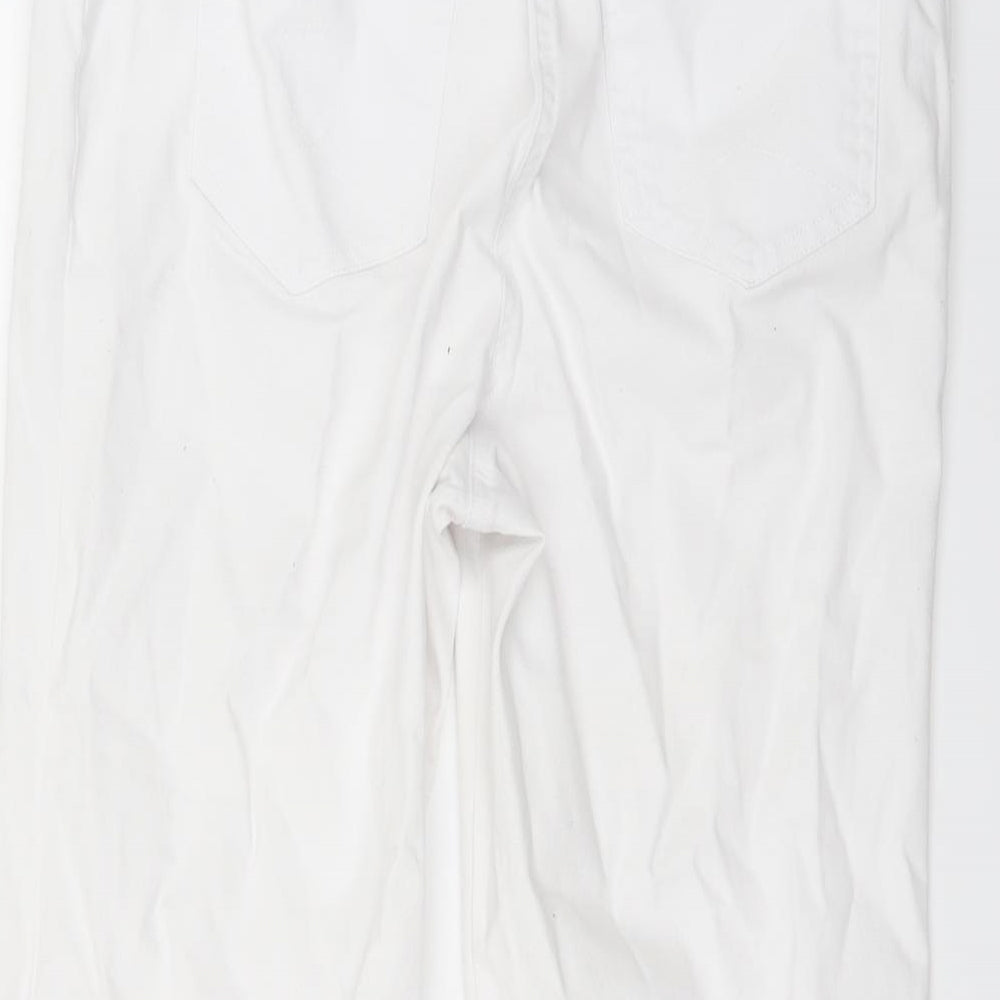 BM Womens White  Denim Cropped Jeans Size 12