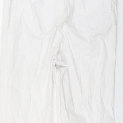 BM Womens White  Denim Cropped Jeans Size 12