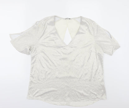 Womens UK Size 14 NEXT Ivory Tunic Blouse