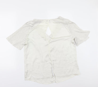 Womens UK Size 14 NEXT Ivory Tunic Blouse