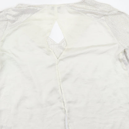 Womens UK Size 14 NEXT Ivory Tunic Blouse