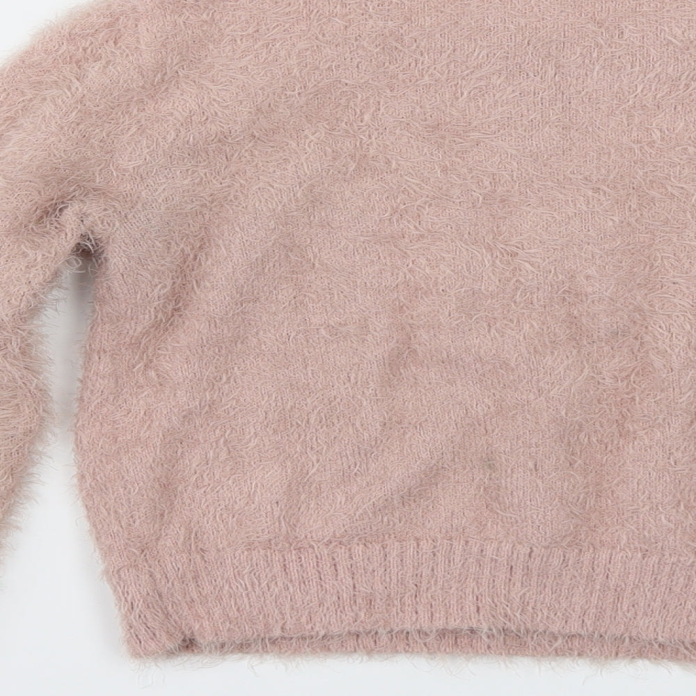 Divided by H&M Womens Pink   Henley Jumper Size S