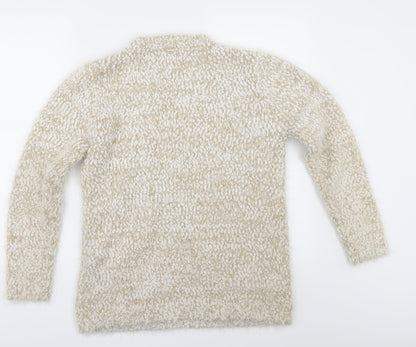 Angel ribbons Womens Beige   Pullover Jumper Size 14