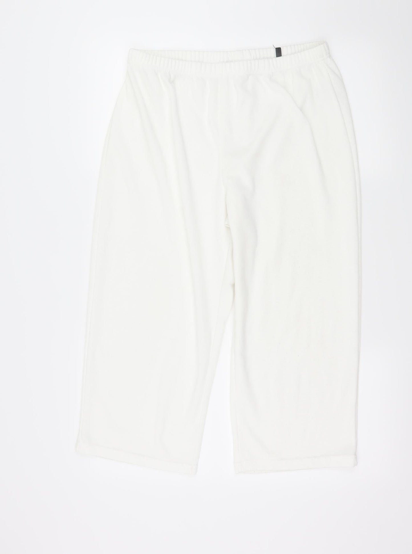 Anthology Womens White  Jersey Trousers  Size 16 L21 in