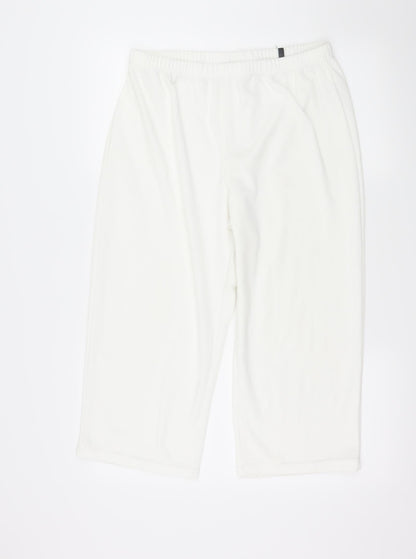 Anthology Womens White  Jersey Trousers  Size 16 L21 in