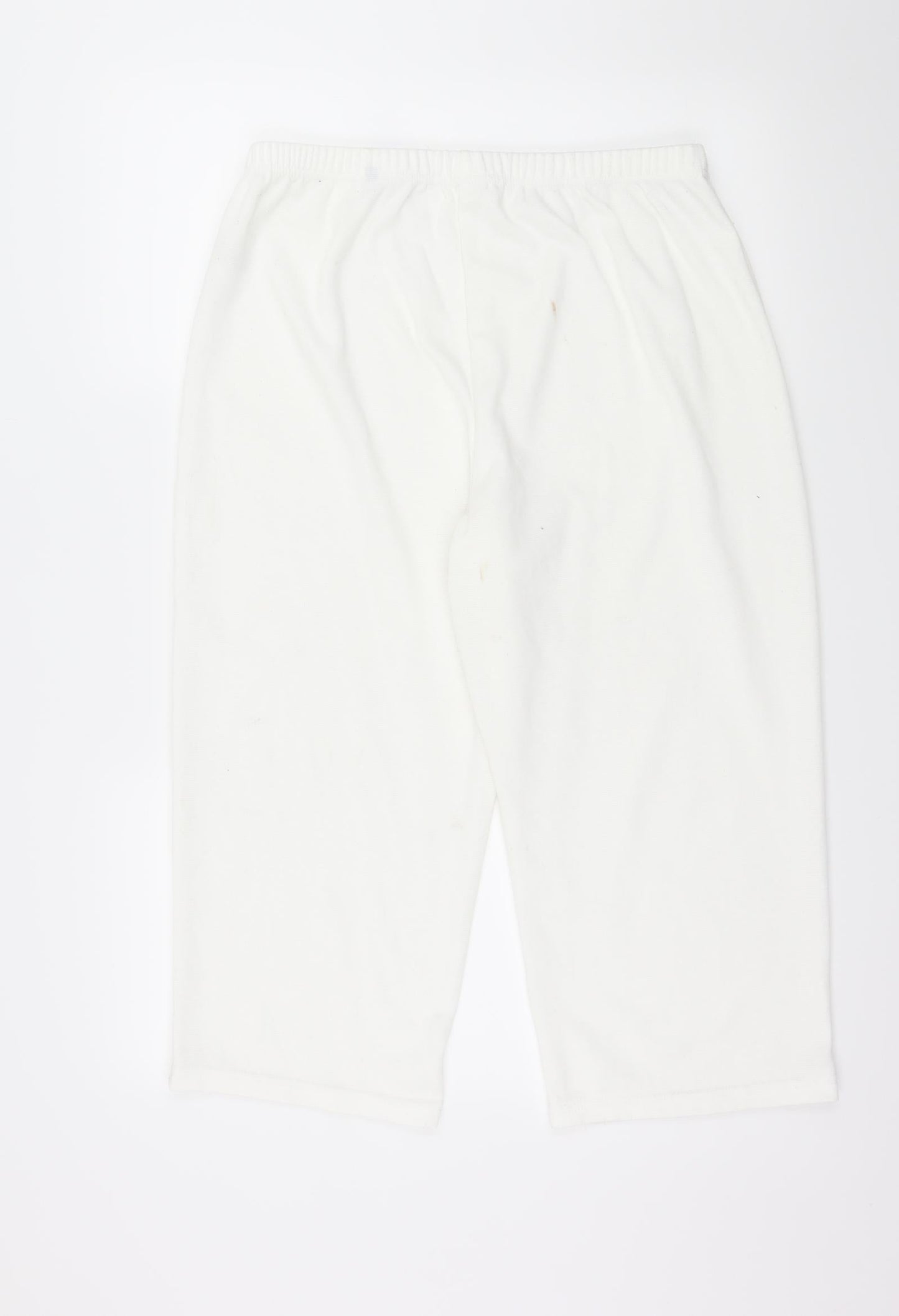 Anthology Womens White  Jersey Trousers  Size 16 L21 in