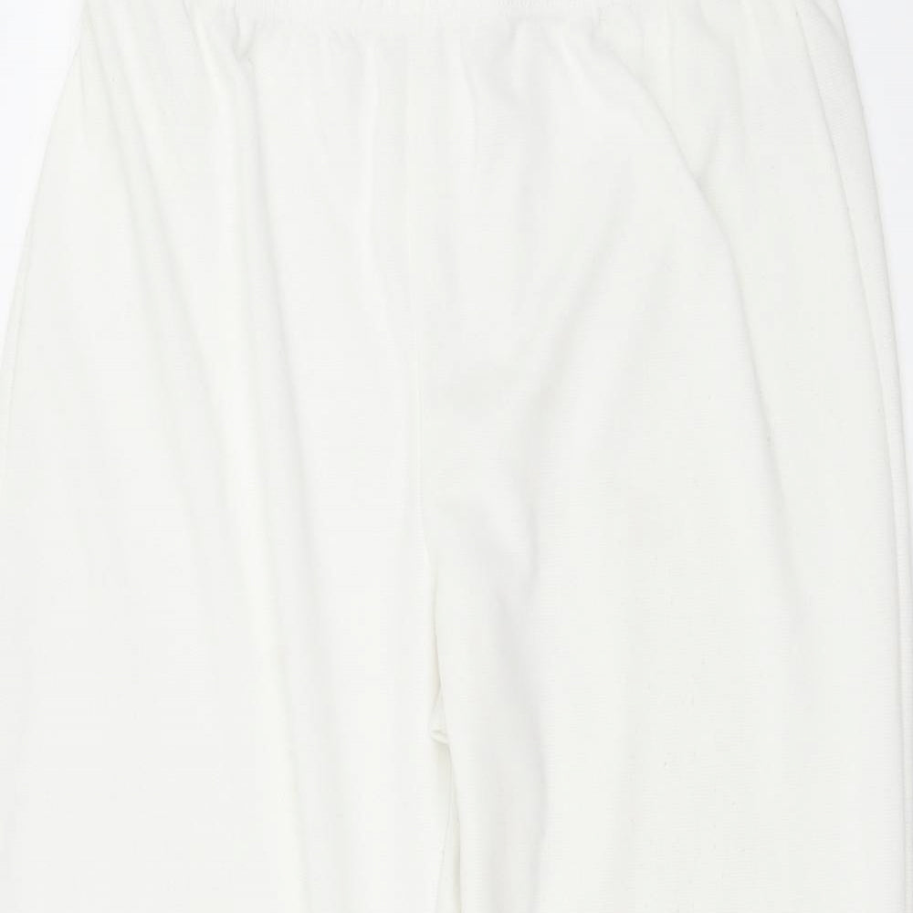 Anthology Womens White  Jersey Trousers  Size 16 L21 in