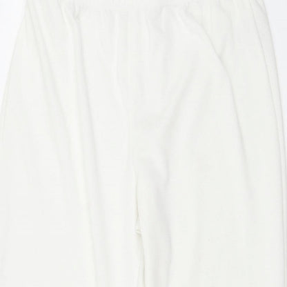 Anthology Womens White  Jersey Trousers  Size 16 L21 in