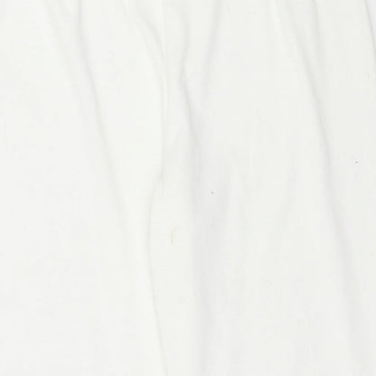 Anthology Womens White  Jersey Trousers  Size 16 L21 in