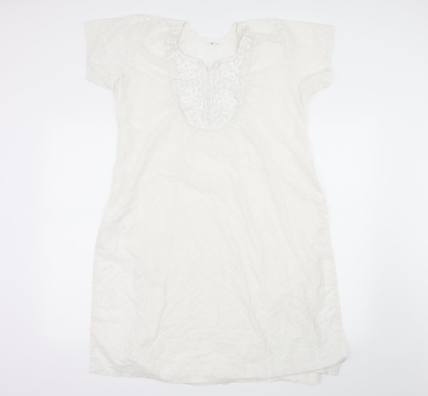 Womens UK Size 10 Preworn White Basic Blouse