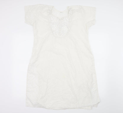 Womens UK Size 10 Preworn White Basic Blouse