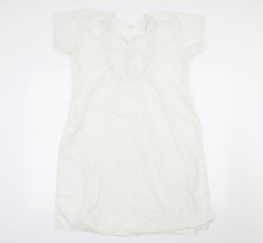 Womens UK Size 10 Preworn White Basic Blouse