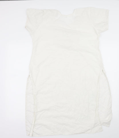Womens UK Size 10 Preworn White Basic Blouse