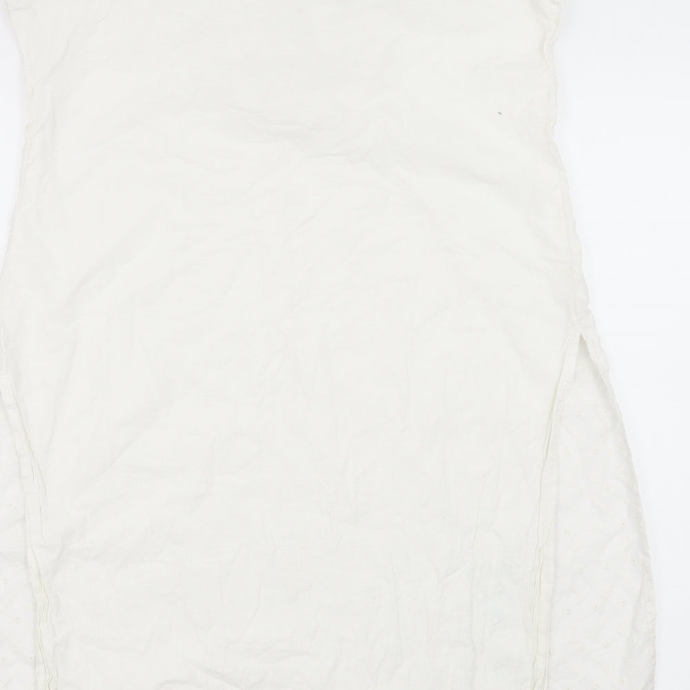 Womens UK Size 10 Preworn White Basic Blouse