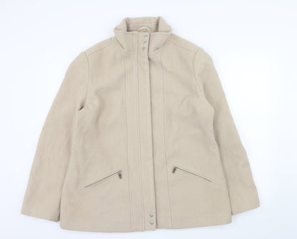 Klass Womens Ivory   Pea Coat Coat Size 16