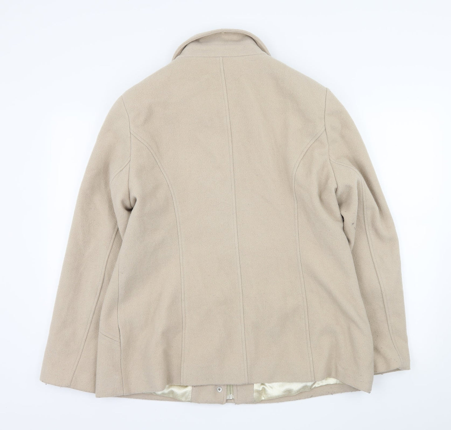 Klass Womens Ivory   Pea Coat Coat Size 16