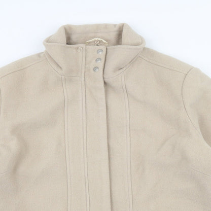 Klass Womens Ivory   Pea Coat Coat Size 16