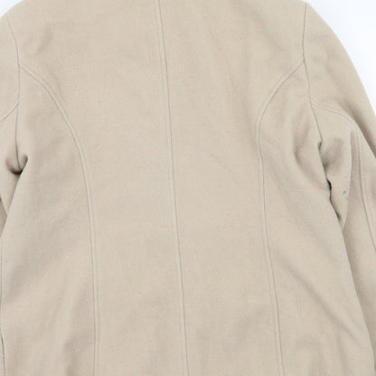 Klass Womens Ivory   Pea Coat Coat Size 16