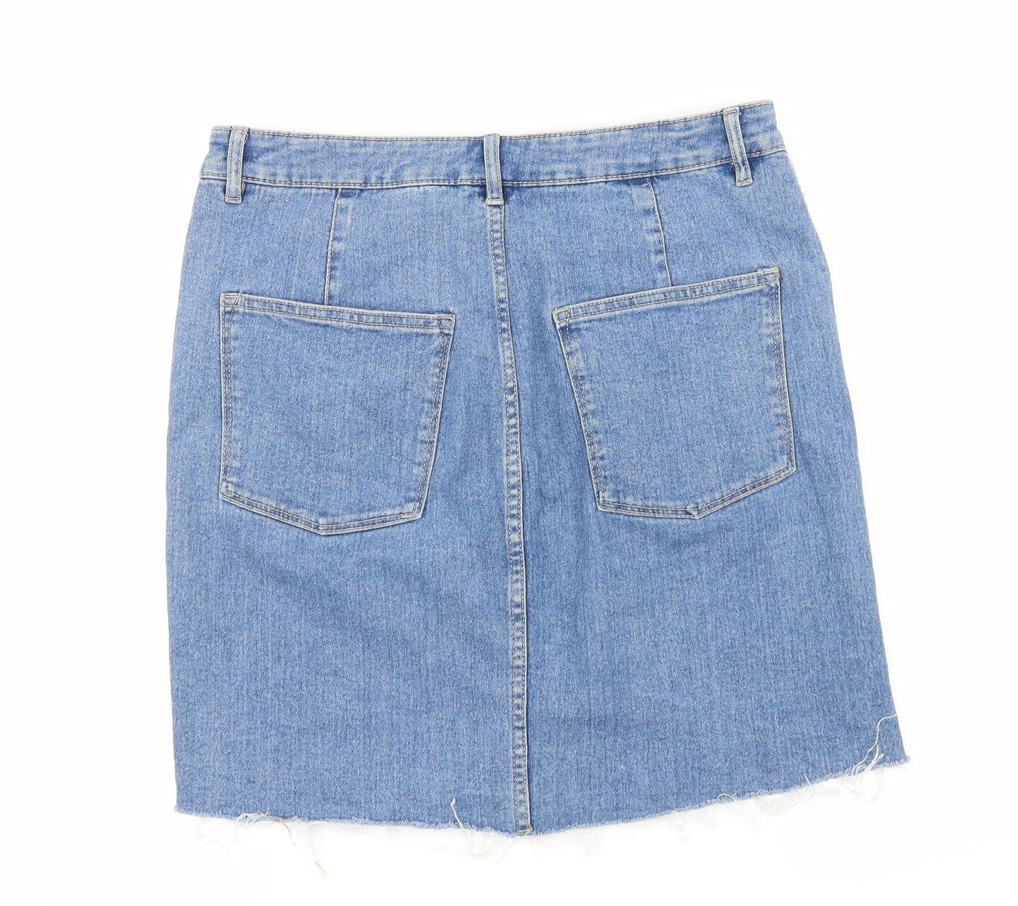 H&M Womens Blue  Denim A-Line Skirt Size 12
