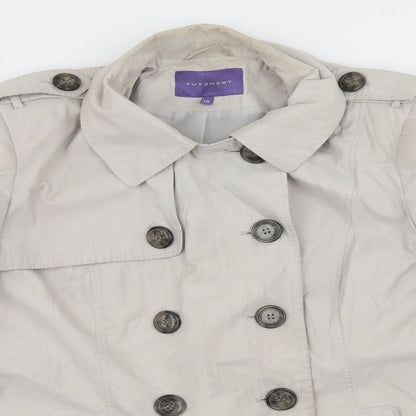 Autonomy Womens Grey   Pea Coat Coat Size 16