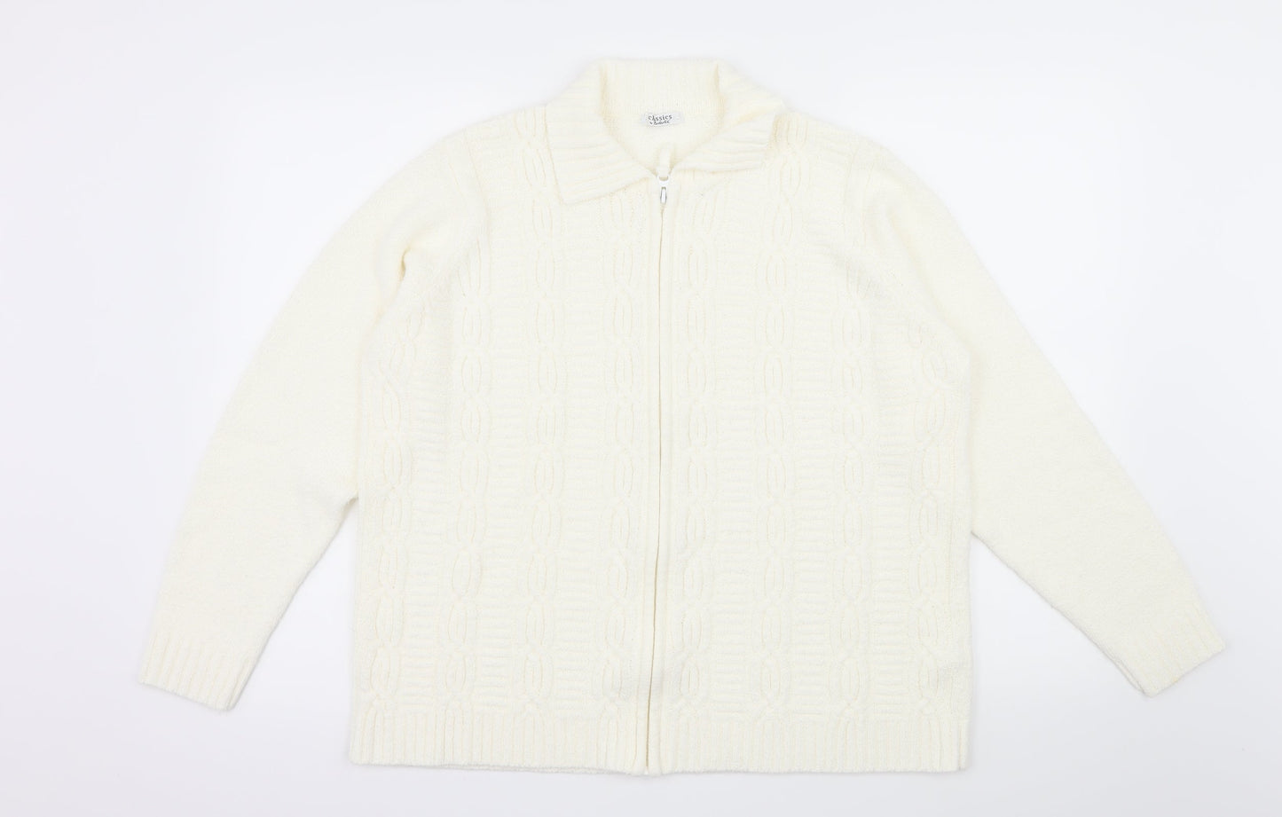 Berkertex Womens Ivory  Knit Cardigan Jumper Size 18