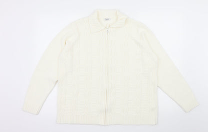 Berkertex Womens Ivory  Knit Cardigan Jumper Size 18
